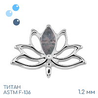 Накрутка-кластер Lotus Agate Moss 1.2 мм